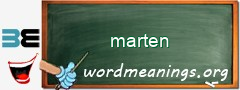 WordMeaning blackboard for marten